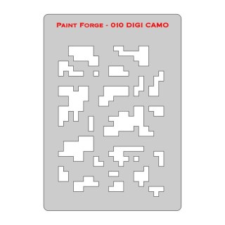 Paint Forge PFST010L Digi Camo Stencils L