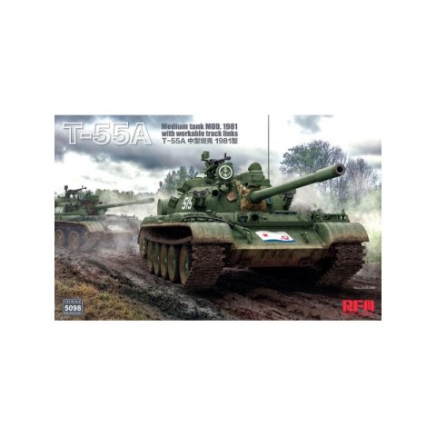 RFM-5098 T-55A Medium Tank Mod. 1981 with Workable Tack Links 1/35 RFM-5098 T-55A Medium Tank Mod. 1981 with Workable Tack Links 1/35