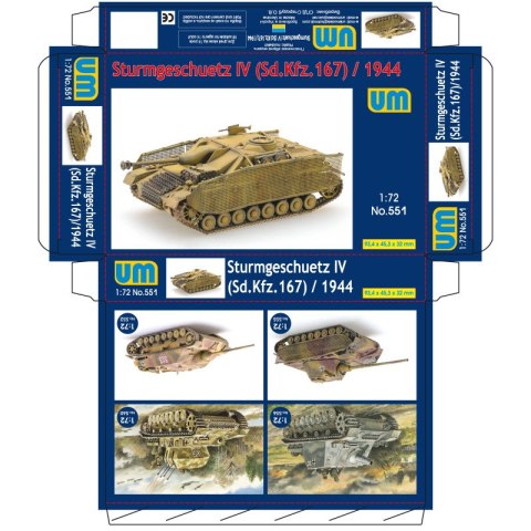 UM 551 Sturmgeschutz IV (Sd.Kfz.167) 1944 1/72