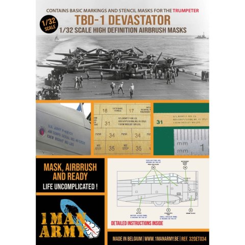 1 Man Army 32DET034 TBD-1 Devastator (Trumpeter)