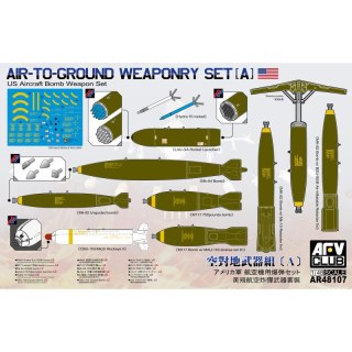 AFV Club AR48107 Air-To-Ground Weaponry Set [A] US Aircraft Bomb Weapon Set