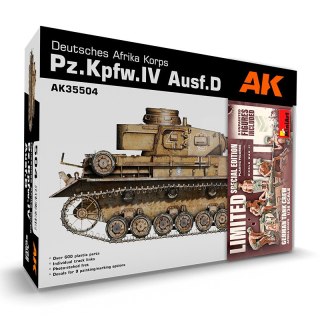 AK Interactive 35504-B Pz.Kpfw.IV Ausf.D Deutsches Afrika Korps + 5 Figures