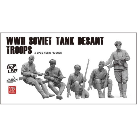 Border Model BR-004 WWII Soviet Tank Desant Troops (5 pcs. Resin Figures)