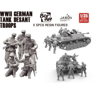 Border Model BR-005 WWII German Tank Troops (5 pcs. Resin Figures)