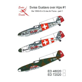 Exotic Decals 72020 Swiss Gustavs over Alps #1 Me 109G-6 in Swiss Air Force - Part 1