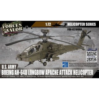 Forces Of Valor 821008A 1:72 U.S. Army Boeing AH-64D Longbow Apache Attack Helicopter