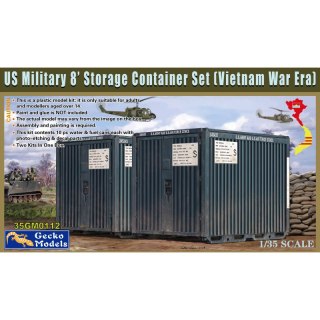 Gecko Models 35GM0112 US Military 8's Storage Container Set (Vietnam War Era)