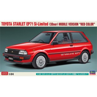 Hasegawa 20660 Toyota Starlet EP71 Si-Limited (3 Door) Middle Version "Red Color"