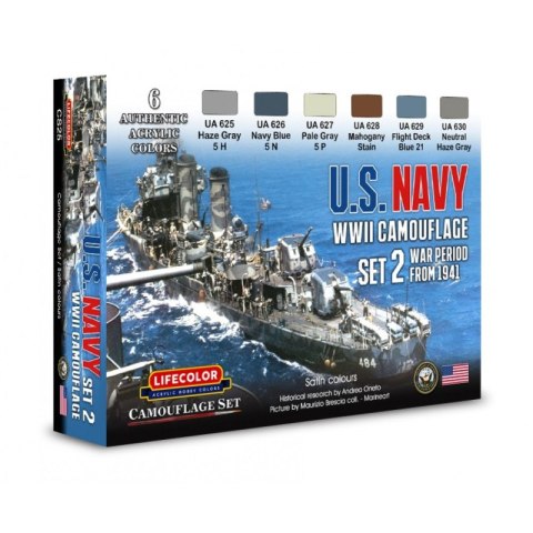 Lifecolor Sets LIFCS25 US Navy WWII Camouflage Set 2 Period From 1941