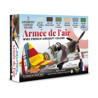 Lifecolor Sets LIFCS56 Armee de l'air WWII French Aircraft Colors