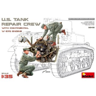 Mini Art 35461 U.S. Tank Repair Crew with Continental W-670 Engine