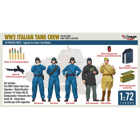 Mirage 720005 WW2 Italian Tank Crew Mirage 720005 WW2 Italian Tank Crew