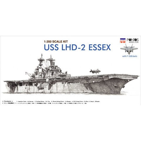 Pontos 37001R1 USS LHD-2 Essex Kit + Detail Up Set 1/350