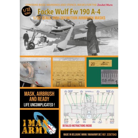 1 Man Army 32DET043 Focke Wulf Fw 190 A-4 (Zoukei Mura)