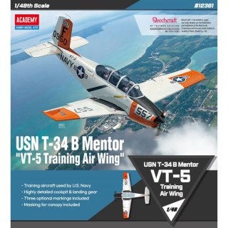 Academy 12361 USN Beechcraft T-34B Mentor VT-5 Training Air Wing - 1/48