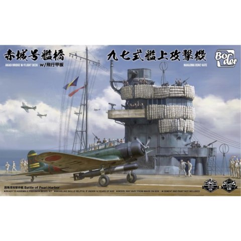 Border Model BSF-001 Akagi Bridge w/ Flight Deck and Nakajima B5N2 Type 97