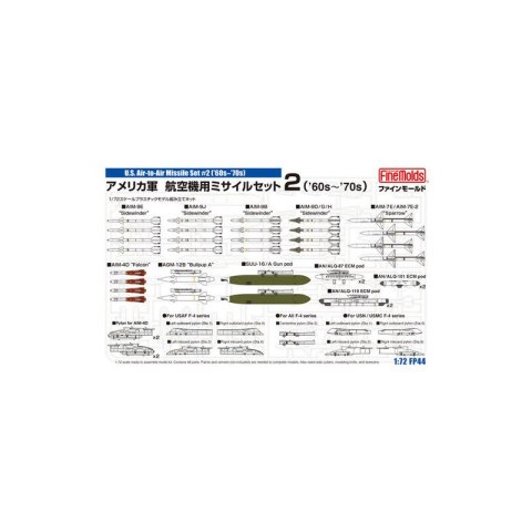 Fine Molds FP44 U.S. Air-to-Air Missile Set #2 (60s-70s)