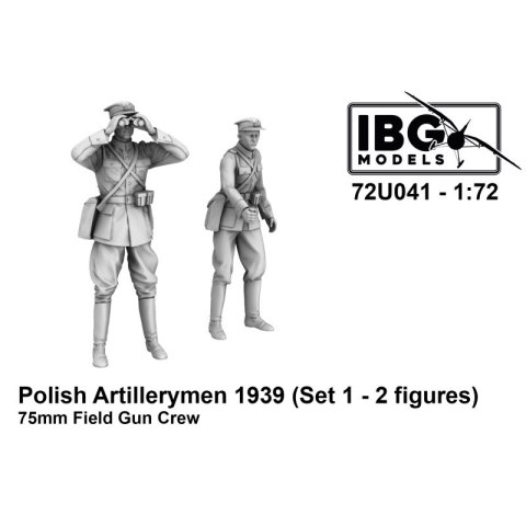 IBG 72U041 Polish Artillerymen 1939 (Set 1 - 2 Figures) 75 mm Field Gun Crew IBG 72U041 Polish Artillerymen 1939 (Set 1 - 2 Figures) 75 mm Field Gun Crew