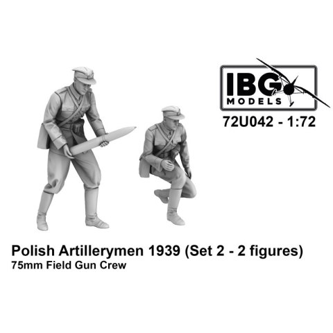 IBG 72U042 Polish Artillerymen 1939 (Set 2 - 2 Figures) 75 mm Field Gun Crew IBG 72U042 Polish Artillerymen 1939 (Set 2 - 2 Figures) 75 mm Field Gun Crew