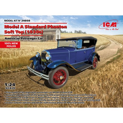 ICM 24050 Model A Standard Phateon Soft Top (1930s) American Passenger Car