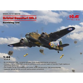 ICM 48314 Bristol Beaufort Mk.I Bombing Raid