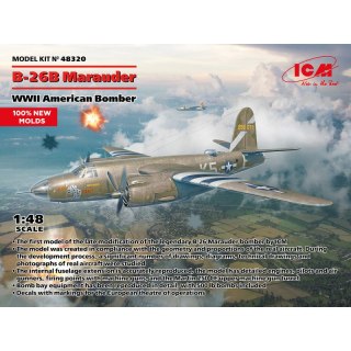 ICM 48320 B-26B Marauder WWII American Bomber