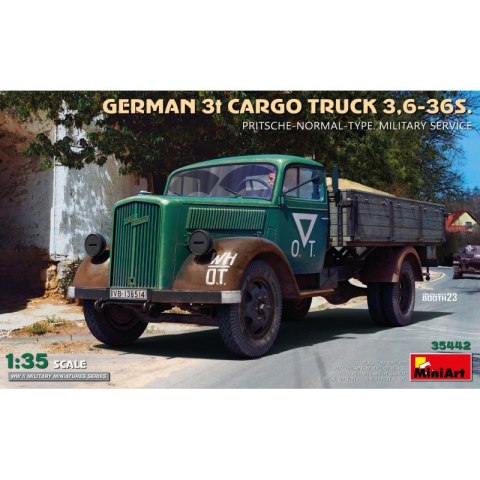 Mini Art 35442 German 3t Cargo Truck 3,6-36S. Pritsche Normal Type Mini Art 35442 German 3t Cargo Truck 3,6-36S. Pritsche Normal Type