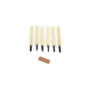 Modelcraft PCT1006 Wood Carving Tool Set with Sharpening Stone
