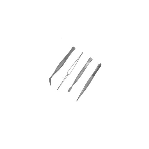 Modelcraft PTW5000 4 pce Stainless Steel Tweezers Set