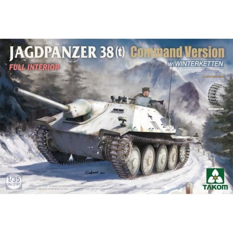 Takom 2181 Jagdpanzer 38(t) Command Version w/ Winterketten Full Interior