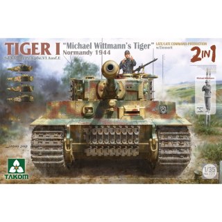 Takom 2201 Tiger I "Michael Wittmann's Tiger" Late Command Normandy 1944 w/Zimmerit