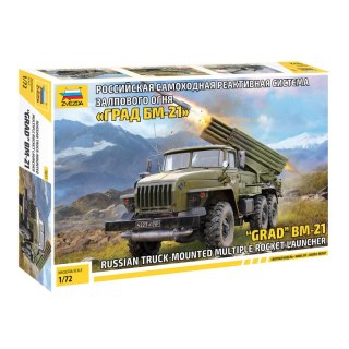 Zvezda 5051 "Grad" BM-21 Russian Truck Mounted Multiple Rocket Launcher 1/72