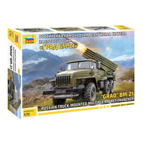 Zvezda 5051 "Grad" BM-21 Russian Truck Mounted Multiple Rocket Launcher 1/72 Zvezda 5051 "Grad" BM-21 Russian Truck Mounted Multiple Rocket Launcher 1/72