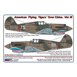 AML C4032 Kalkomania American "Flying Tigers" Over China, Part III (1:144)