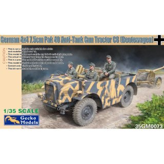 Gecko Models 35GM0073 German 4x4 7,5 cm Pak 40 Anti-Tank Gun Tractor C8 (Beutewagen)