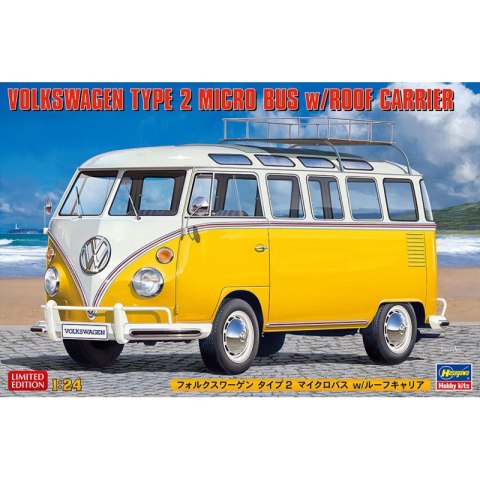 Hasegawa 20689 Volkswagen Type 2 Micro Bus w/Roof Carrier