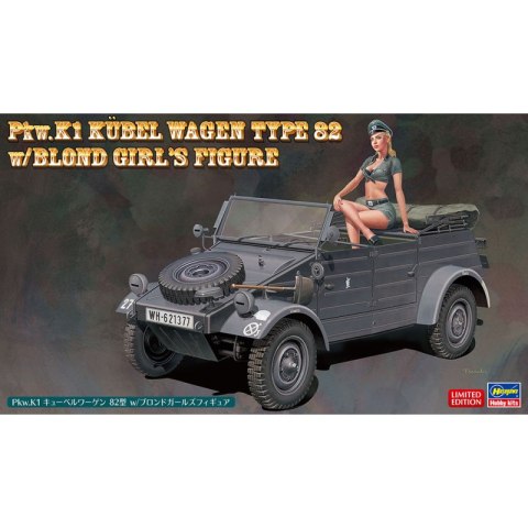 Hasegawa SP-453-52253 Pkw.K1 Kübelwagen Type 82 w/Blond Girl's Figure