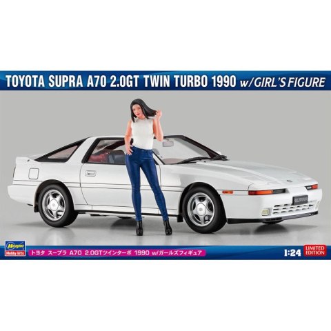 Hasegawa SP614-52414 Toyota Supra A70 2.0GT Twin Turbo 1990 w/ Girl's Figure Hasegawa SP614-52414 Toyota Supra A70 2.0GT Twin Turbo 1990 w/ Girl's Figure