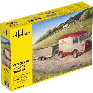 Heller 50331 Citroen HY + Goods Trailer 1/24