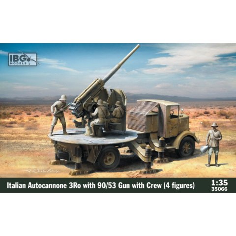IBG 35066 Italian Autocannone 3Ro with 90/53 Gun with Crew (4 Figures) IBG 35066 Italian Autocannone 3Ro with 90/53 Gun with Crew (4 Figures)