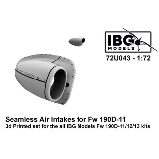 IBG 72U043 Seamless Air Intakes for Fw 190D-11 3D Printed Set