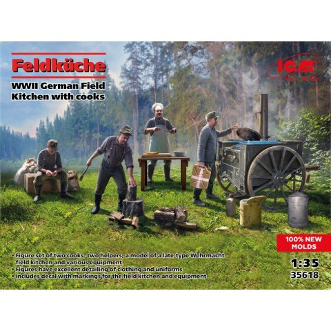 ICM 35618 Feldkuche WWII German Field Kitchen with Cooks