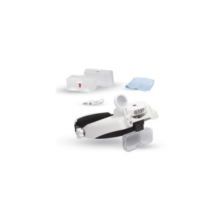 Lightcraft LC1769USB Professional LED Headband Magnifier With Bi-Plate Magnification & Loupe