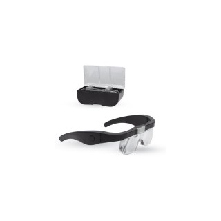 Lightcraft LC1790USB Pro LED Magnifier Glasses with 4 Lenses