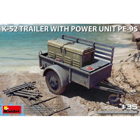 Mini Art 35426 K-52 Trailer w/ Power Unit PE-95