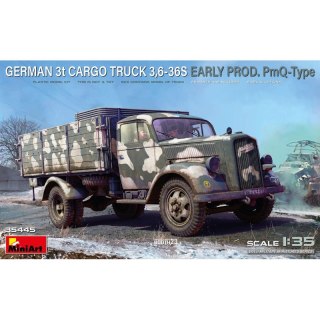 Mini Art 35445 German 3t Cargo Truck 3,6-36S Early Prod. PmQ Type