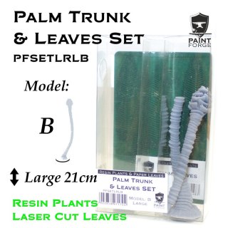 Paint Forge PFSETLRLB Laser Cut + Resin Plants Palm Set Leaves + Trunk B, size L