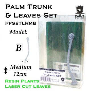 Paint Forge PFSETLRMB Laser Cut + Resin Plants Palm Set Leaves + Trunk B, size M