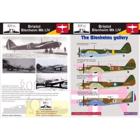 ROP o.s. MNFDL72005 1:72 Bristol Blenheim MK I,IV - The Blenheims gallery