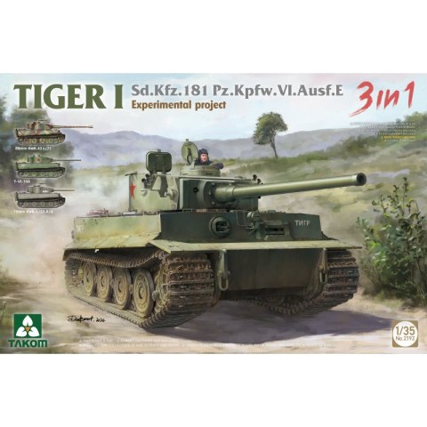 Takom 2192 Tiger I Experimental Project Sd.Kfz. 181 Pz. Kpfw. VI. Ausf. E 3 in 1